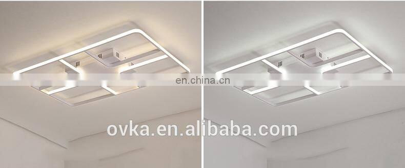 Modern simple square dimmable bedroom light led ceiling light