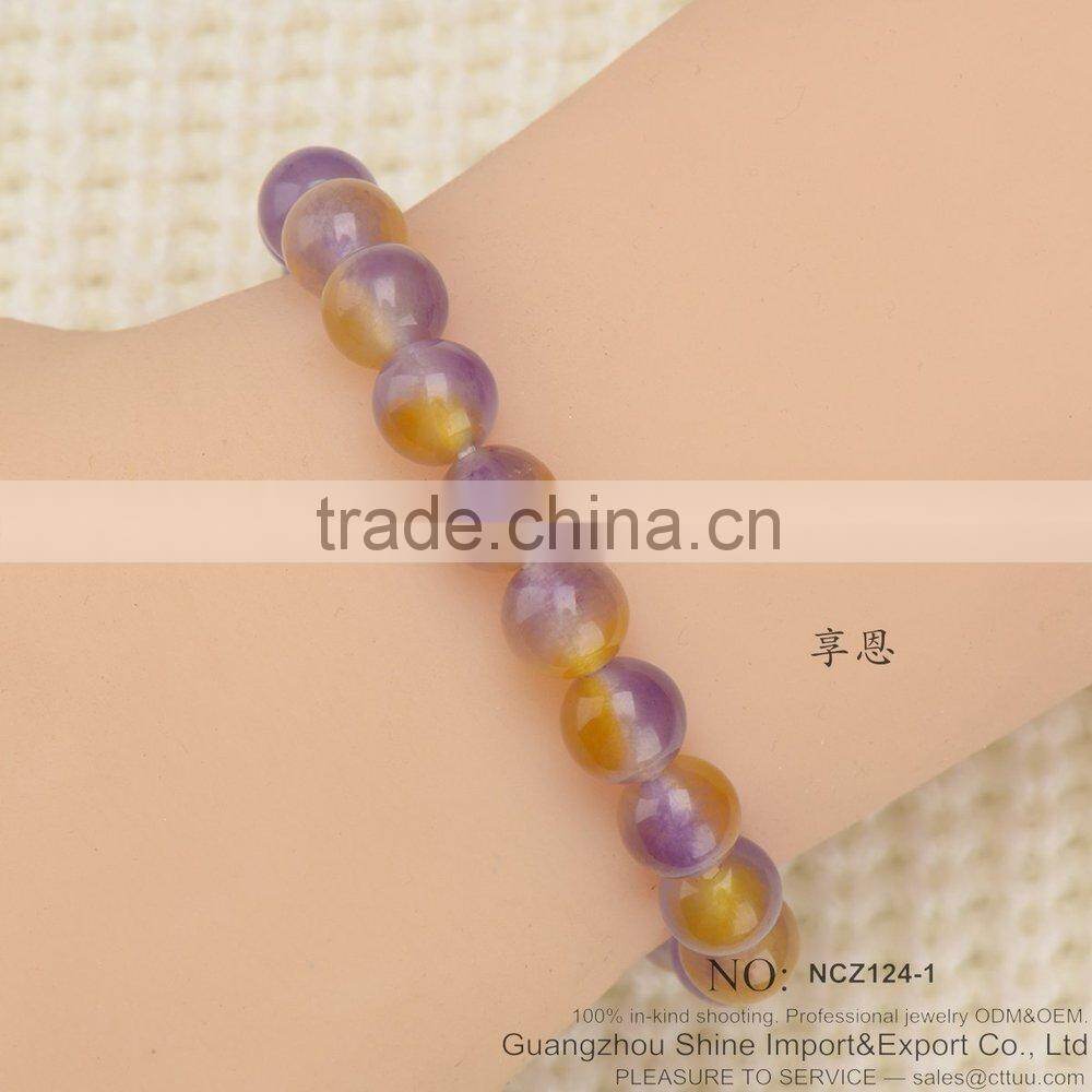 rinbow color 8MM malaysian jade beads bracelet for girl rosary chaplet bead bracelet stretch string bracelet