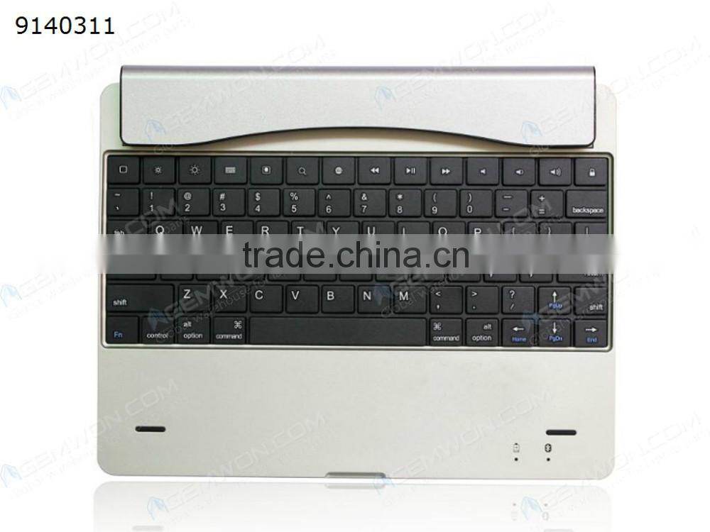 bluetooth keyboard for iPad2/3/4,silver Ultra thin bluetooth keyboard case with magnetic slot