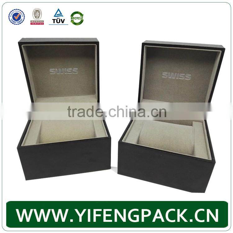 luxury wholesale branded custom gift watch packaging box with pillow, wrist display storage mens luxury leather watch box