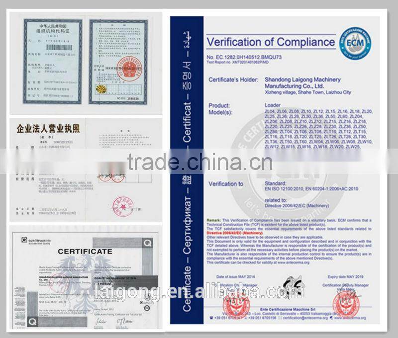 China brand Laigong ZL18 mini tractor loader ;CE ISO