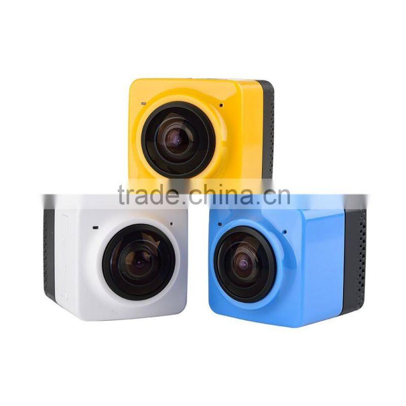 2016 Newest Panorama Action Camera 360x190 Degree with WiFi for Android IOS APP Preview & Playback - Cube 360