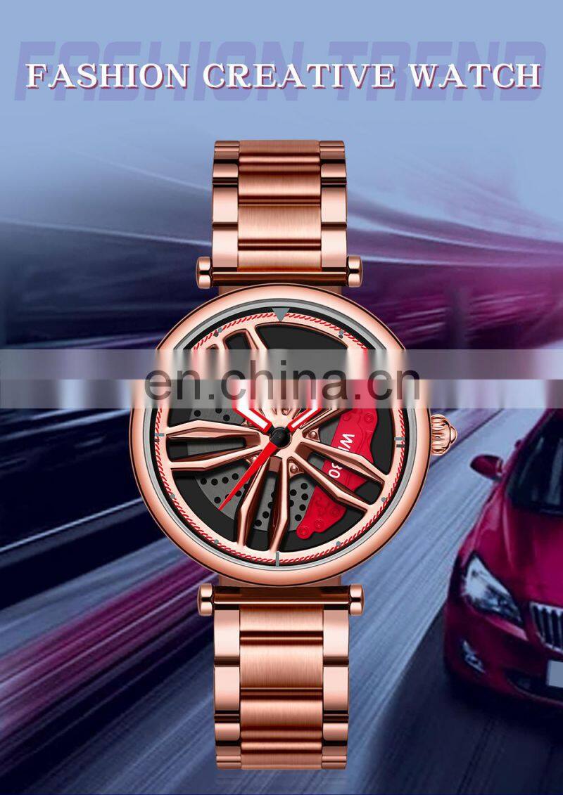 SANDA P1074 Men Quartz Watches Analog Rotating Wheel Waterproof Luxury Brand Men Wrist Watches