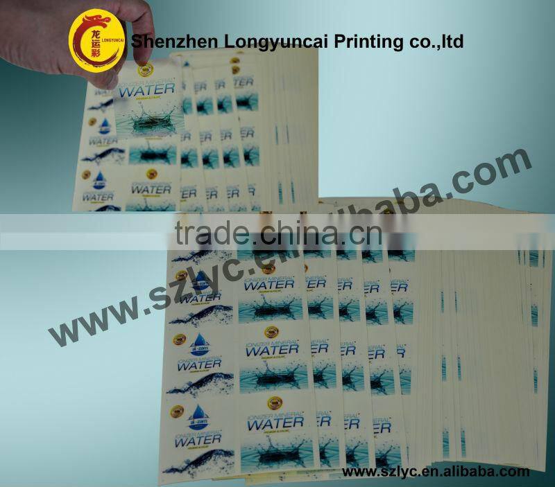 Top grade printing PET plastic label
