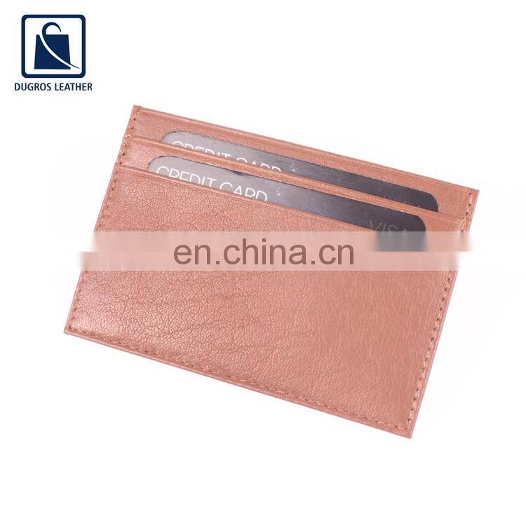 Modern Design Stylish Look Polyester Lining Material Genuine Leather Card Case Holder at Reliable Market Price