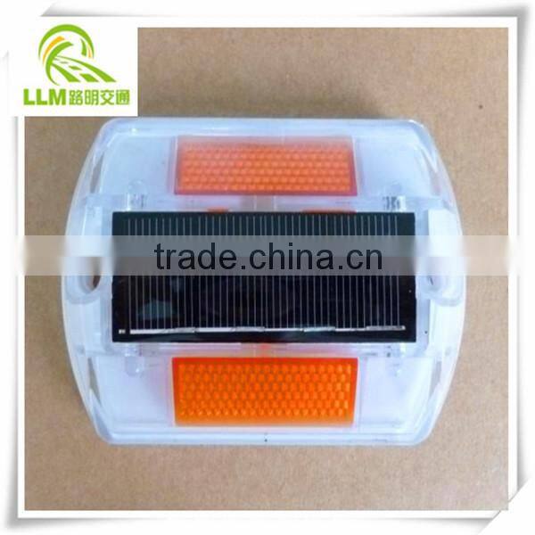 Factory outlet flashing safety road light rectangular plastic LED solar road stud