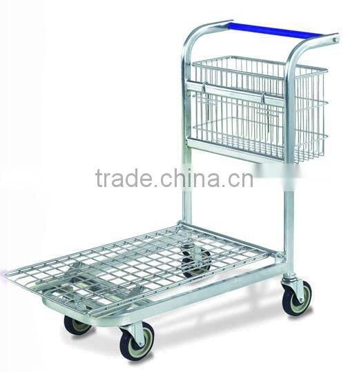 Large assortment flat stainless steel trolley