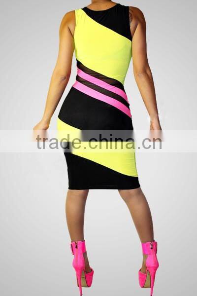 Ladie fashion dress Sleeveless evening dress sexy free prom dress