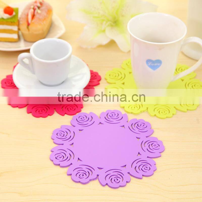 Wholesale heat insulation silicone coaster,silicone heat pad,durable silicone pot holder