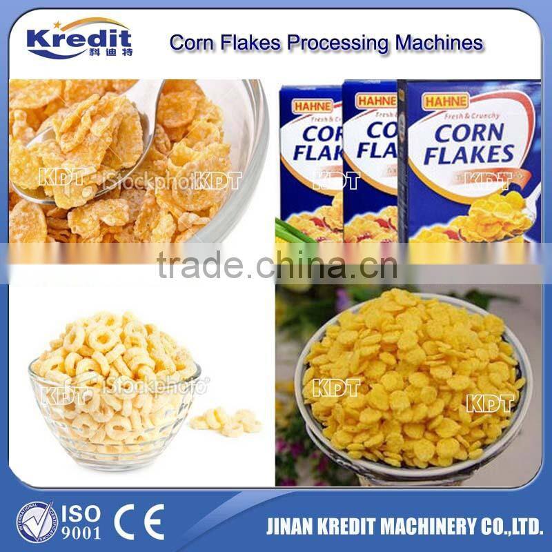 Automatic Corn Snack Chips Production Line /Breakfast Cereals Corn Flakes Processing Machine