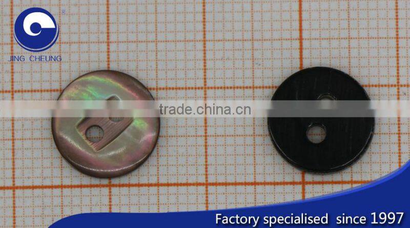 bespoke raw brown lip shell button for coat