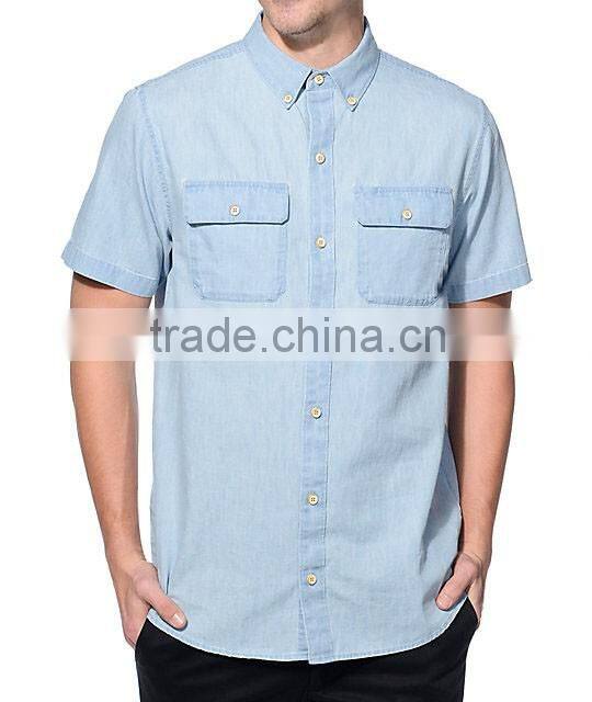Custom Men Plain Work Shirt Button Up Style Shirts
