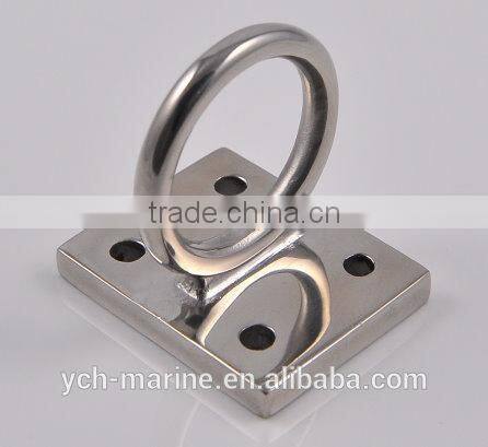 S49004 Flat Base Stainless Steel Mast Pad Eye