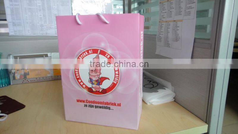 Luxury Paper Shopping Bags Custom Made Shopping Paper Bags 15''x14''x6'' Paper Bags