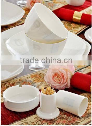 56 pcs hand painted picture oval dinner plates