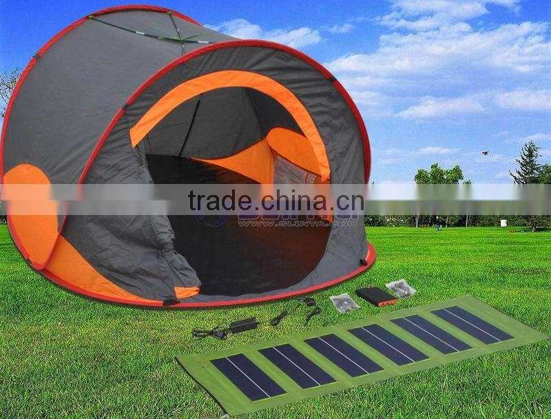 22W Camping Orange Solar Power Tent For Sale