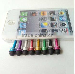 Light-weight capacitive tip stylus/ touch screen pen for iPhone/iPad/Galaxy/ect touch screen pen with 3.5mm dust plug