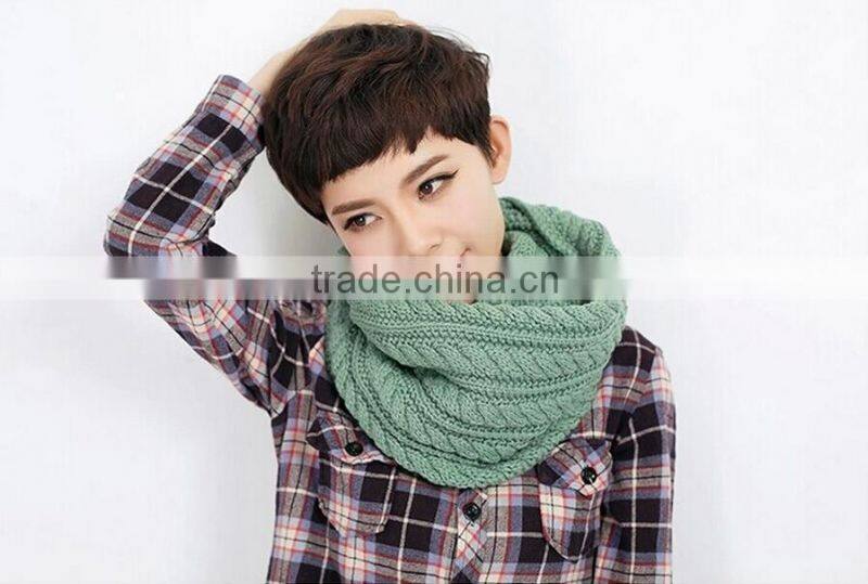 New Arrvial Winter Women Pattern Knitted Loop Wool Scarf