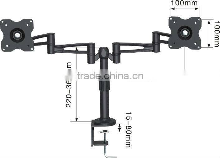 Monitor desk clamp tv bracket for 13"-30" screen size