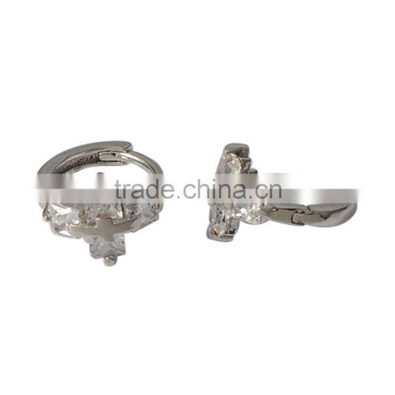 Earring, Fashion Jewelry Zircon Crystal Pave Setting Brass Earring, Earring Jewelry Wholesale T603