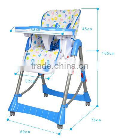 EN14988 Approved Eco-Friendly Foldable All Age Babies Recommended Plastic Feeding High Chair
