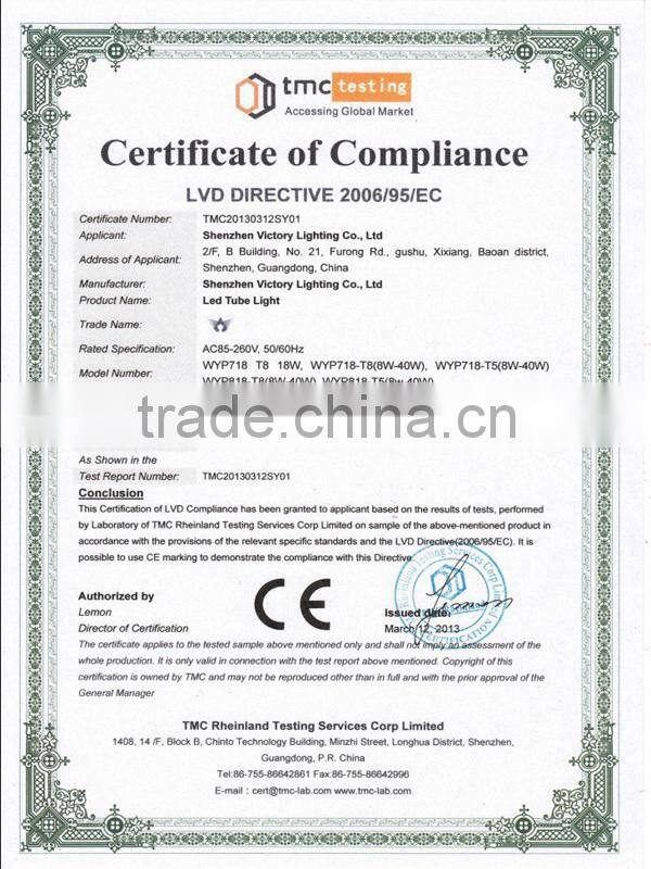 6ft 45W cooler door V shape led tube light Integrated led freezer light