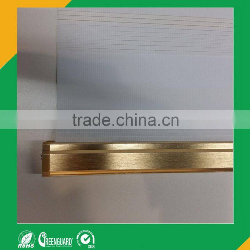 double layer single color zebra blinds used as roller blinds for home and curtain blinds
