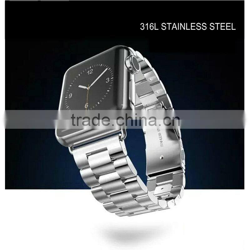 Classic Buckle Stainless Steel Watchband Replacement for Apple Watch 42mm