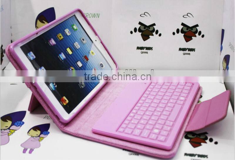 Hot selling Case with silicone bluetooth3.0 keyboard for ipad MINI