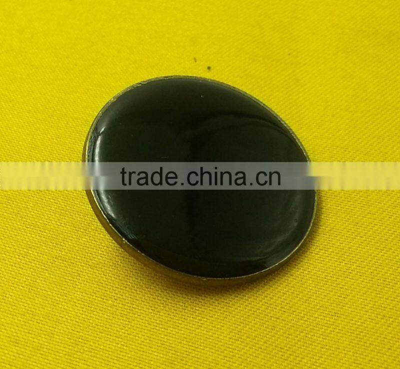 28mm Zinc alloy Shank Button with Black Color enamelled --- MJ1740