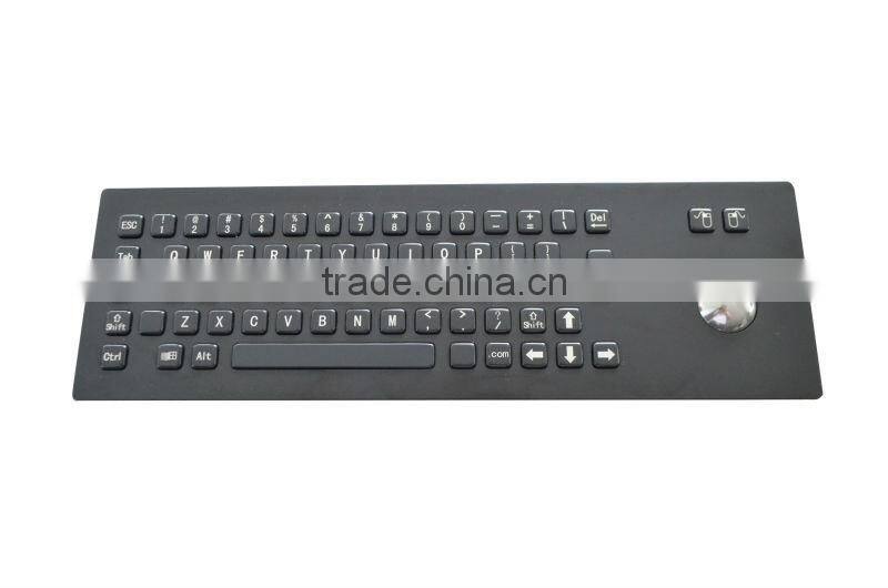 Water Proof Stainless Steel Metal PC keyboard with touchpad or trackball