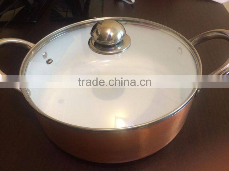 Copper Aluminum Non-stick Press Ceramic Cookware Set Kitchen Used Cooking Pot Casserole Stock Pot