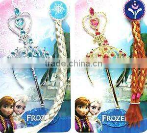 Anna Store Frozen Movie Queen Elsa Princess Crown&Hair Piece&Wand Set GirlH234