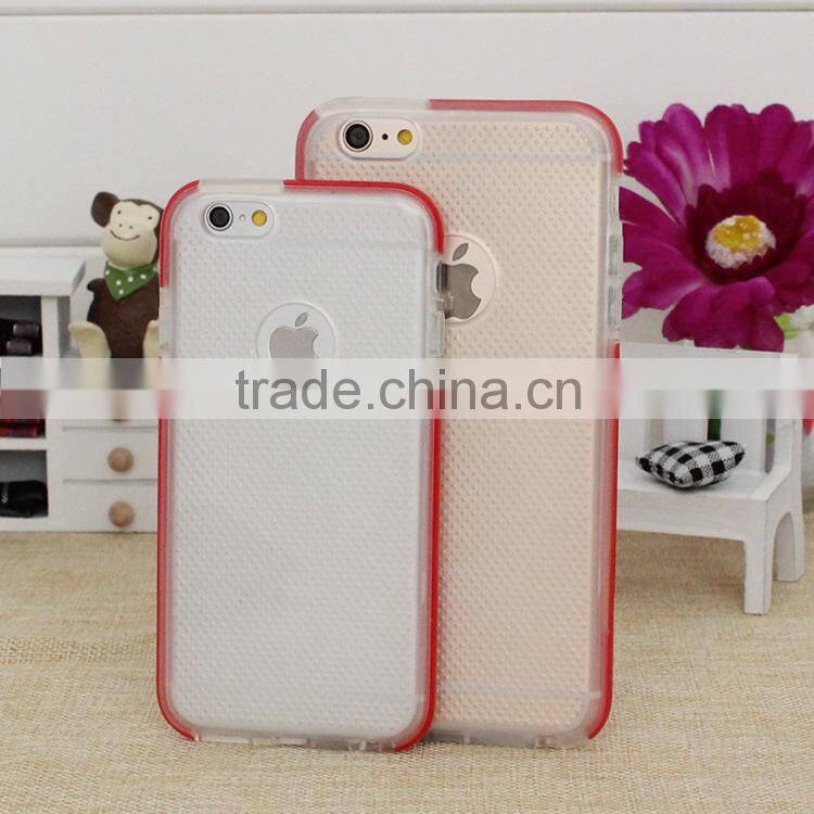 Shockproof Soft TPU Transparent Breathable Back Cover Multi Color Bumper Cell Phone Cases for Iphone and for Samsung