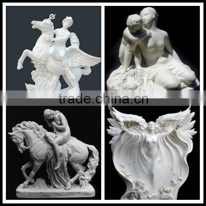 Colorful European Boy Marble Hand Carve Statue