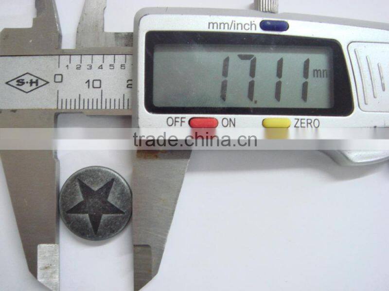 17mm metal brass 4-part oeko-tex snap button