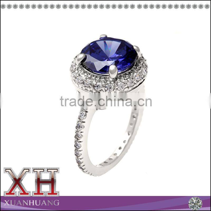 Silver Ring Earrings Necklace Purple Bridal Stone Jewelry Sets Purple Jewelry Set