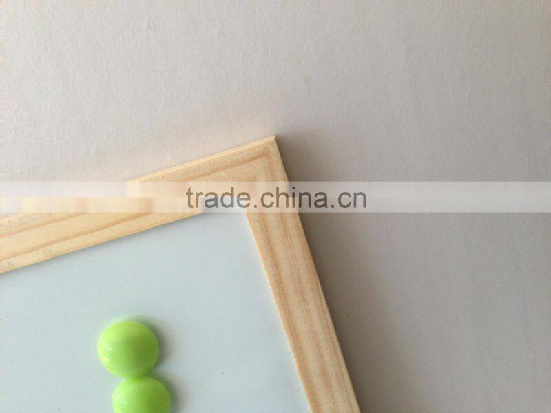 European style pin wooden whiteboards magnetic push pin board