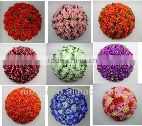 Artificial hot sale silk flower ball with decorative