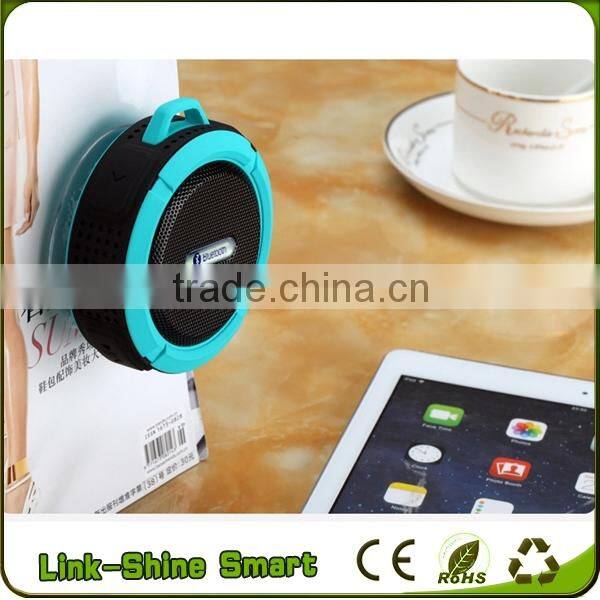 Portable mini bluetooth shower speaker with built-in Mic