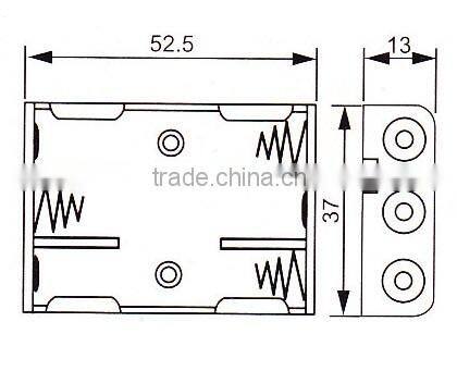 3 x AAA Size Cell (UM-4*3) Black Plastic Battery Holder Box 4.5V Case With Wire Lead