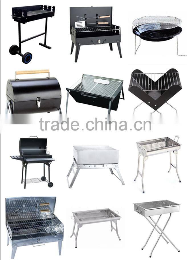 Outdoor camping folding charcoal barbecue stove