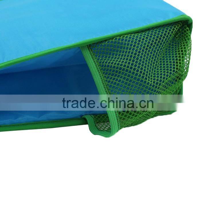 High quality foldable cooler bag school and office lunch bag with bottle pocket