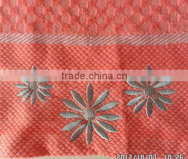 Cotton plain bath towel with embd