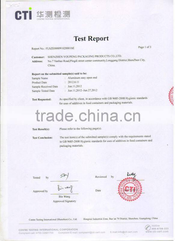 502#(126.5m)Hot sale Aluminum normal bottom ends