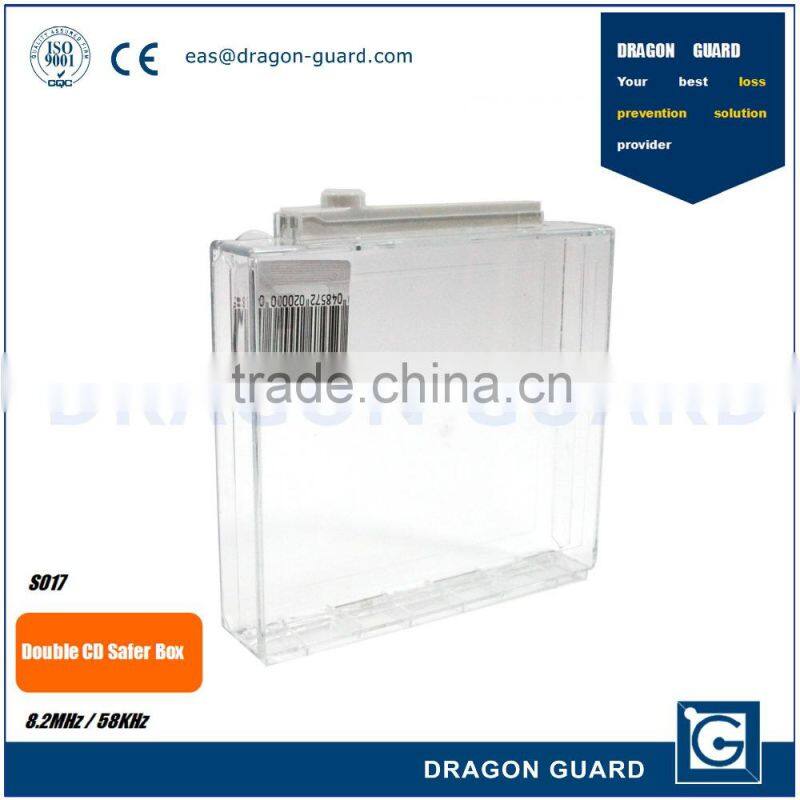 Hot Sale Double Frequency 8.2MHz/58KHz Retail Security CD Keeper Case Anti-theft EAS CD Safer Box