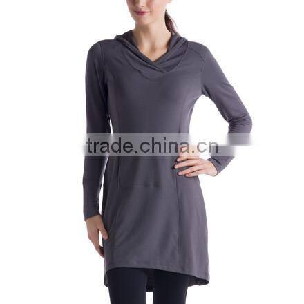 2015 cozy modal fat size hoodie dress mature women wearing