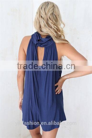 2015 Maiden Playsuit - Navy jumpsuit shorts adult short jumpsuit