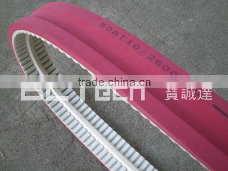 PU Timing Belt With Guide Belt&Grooving Rubber