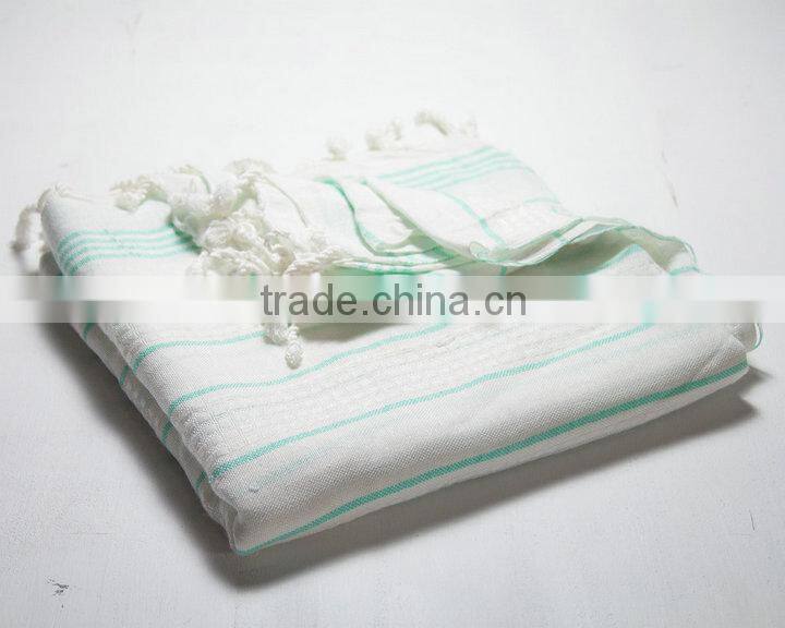 Best Selling High Quality 100% Cotton Kikoy Hammam Towel with terry Towel